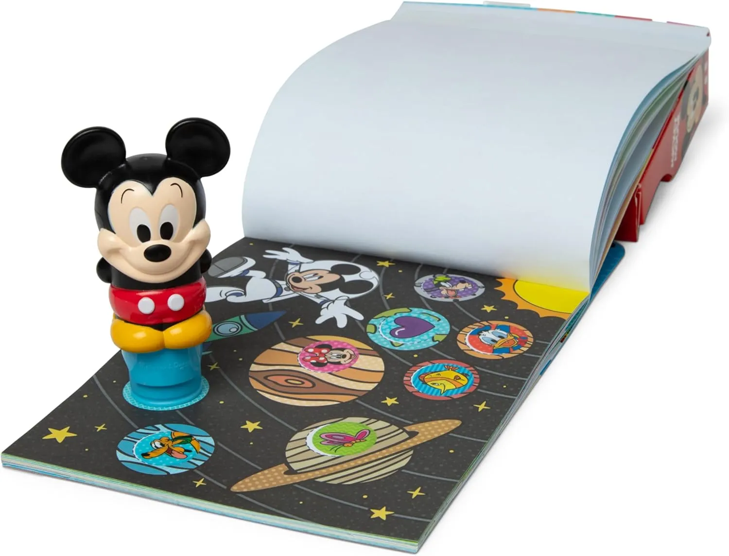 Melissa & Doug Sticker Wow!™ 24-Page Activity Pad and Sticker Stamper, 300 Stickers, Arts and Crafts Fidget Toy Collectible Character – Disney Mickey Mouse