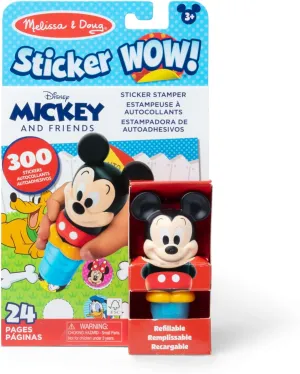 Melissa & Doug Sticker Wow!™ 24-Page Activity Pad and Sticker Stamper, 300 Stickers, Arts and Crafts Fidget Toy Collectible Character – Disney Mickey Mouse