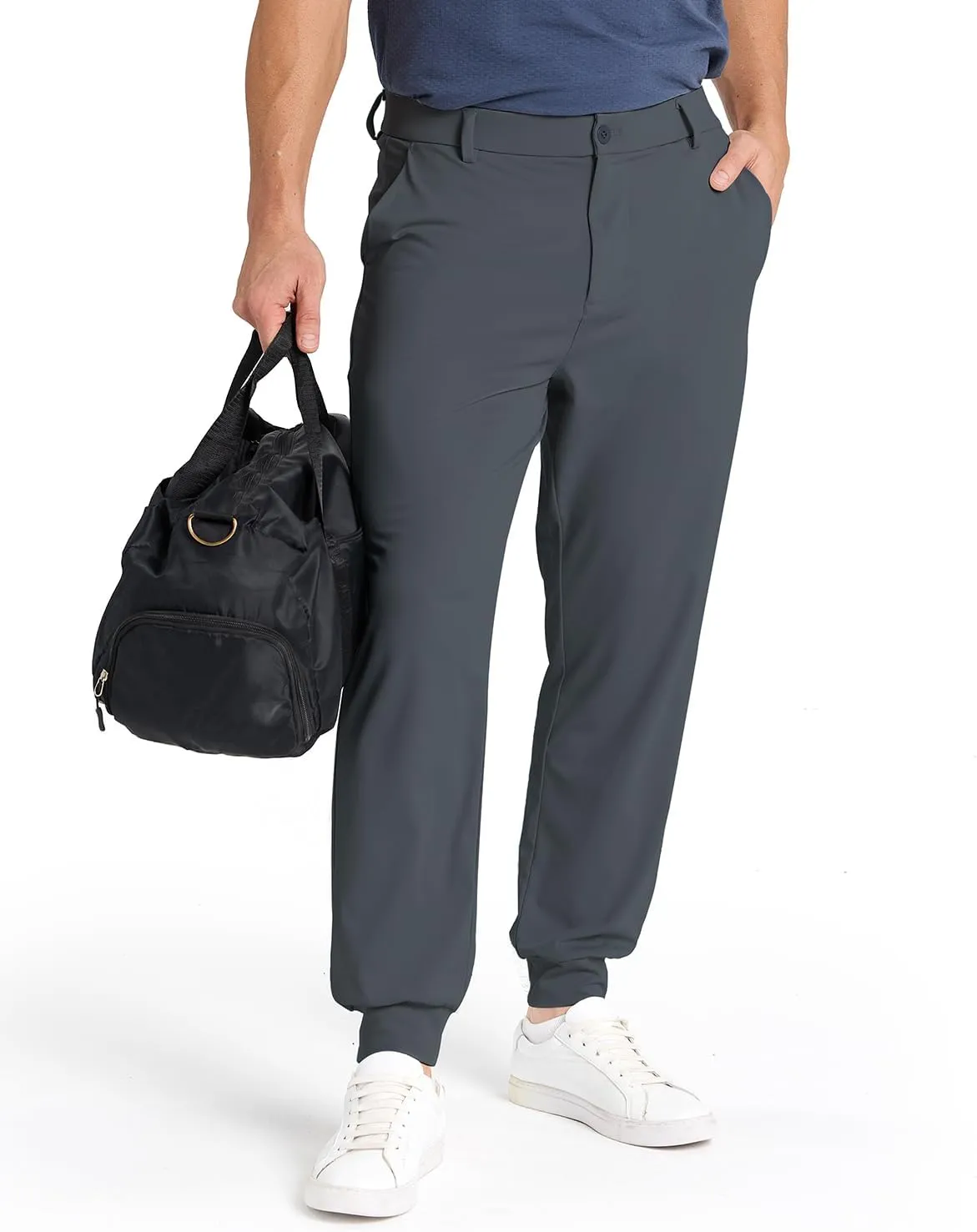 Men's Golf Joggers Pants with 5 Pockets Stretch Fit Work Dress Athletic Jogger Sweatpants for Running Gym