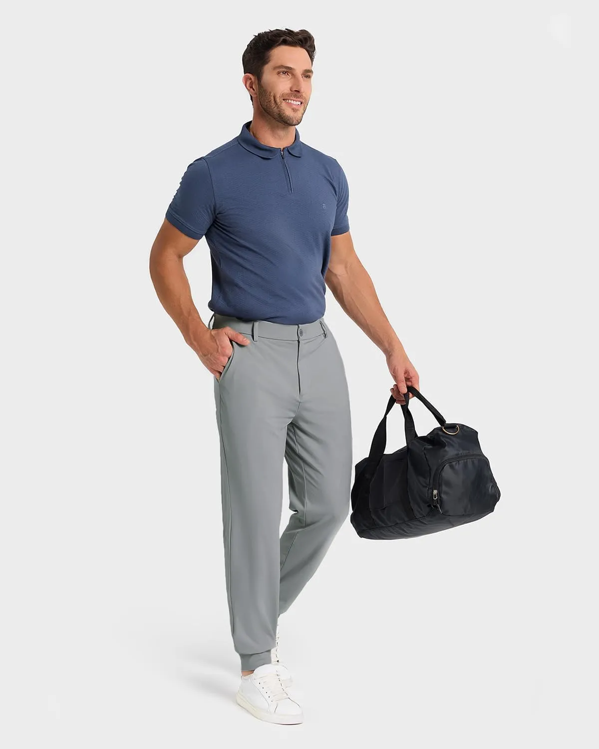 Men's Golf Joggers Pants with 5 Pockets Stretch Fit Work Dress Athletic Jogger Sweatpants for Running Gym