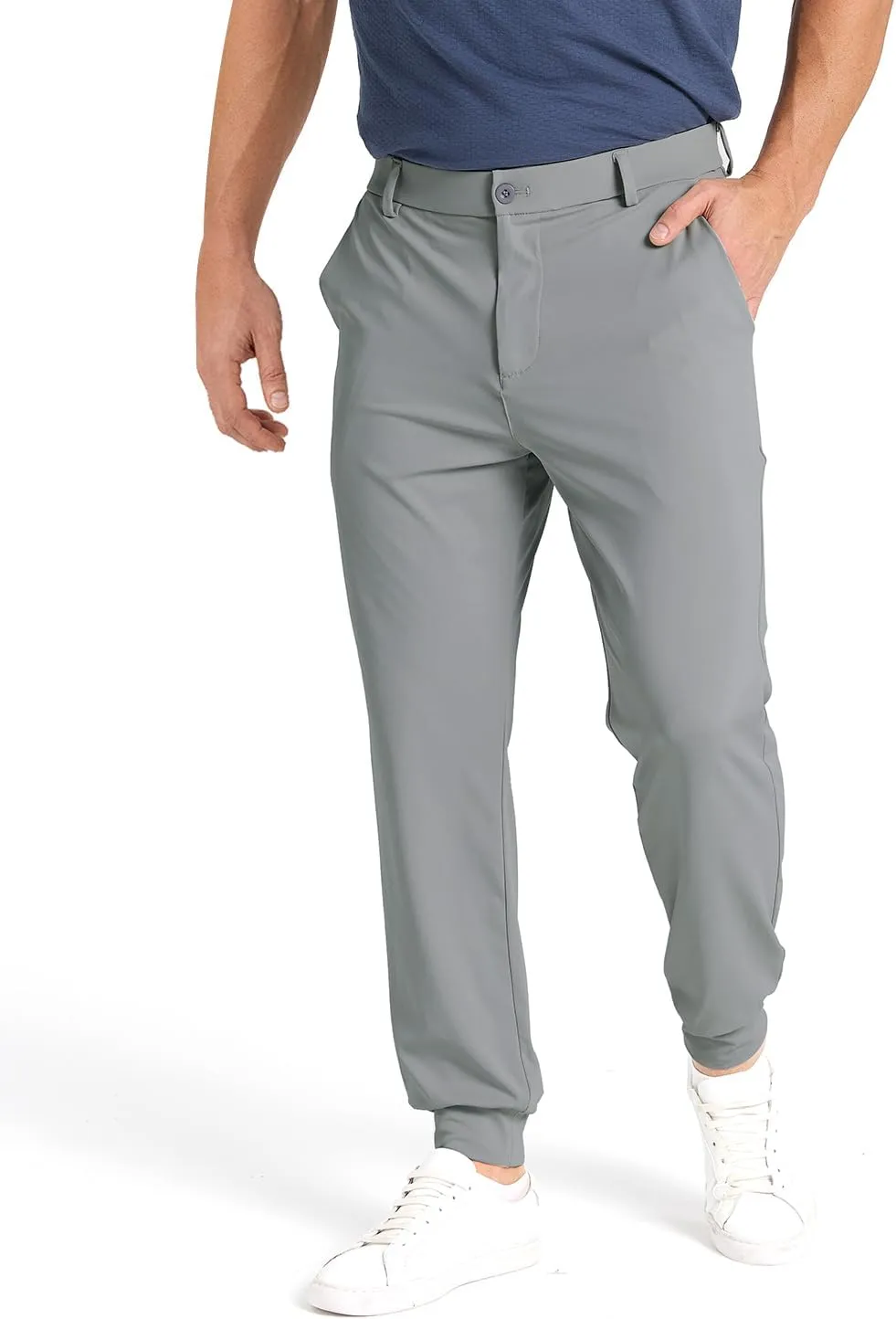 Men's Golf Joggers Pants with 5 Pockets Stretch Fit Work Dress Athletic Jogger Sweatpants for Running Gym