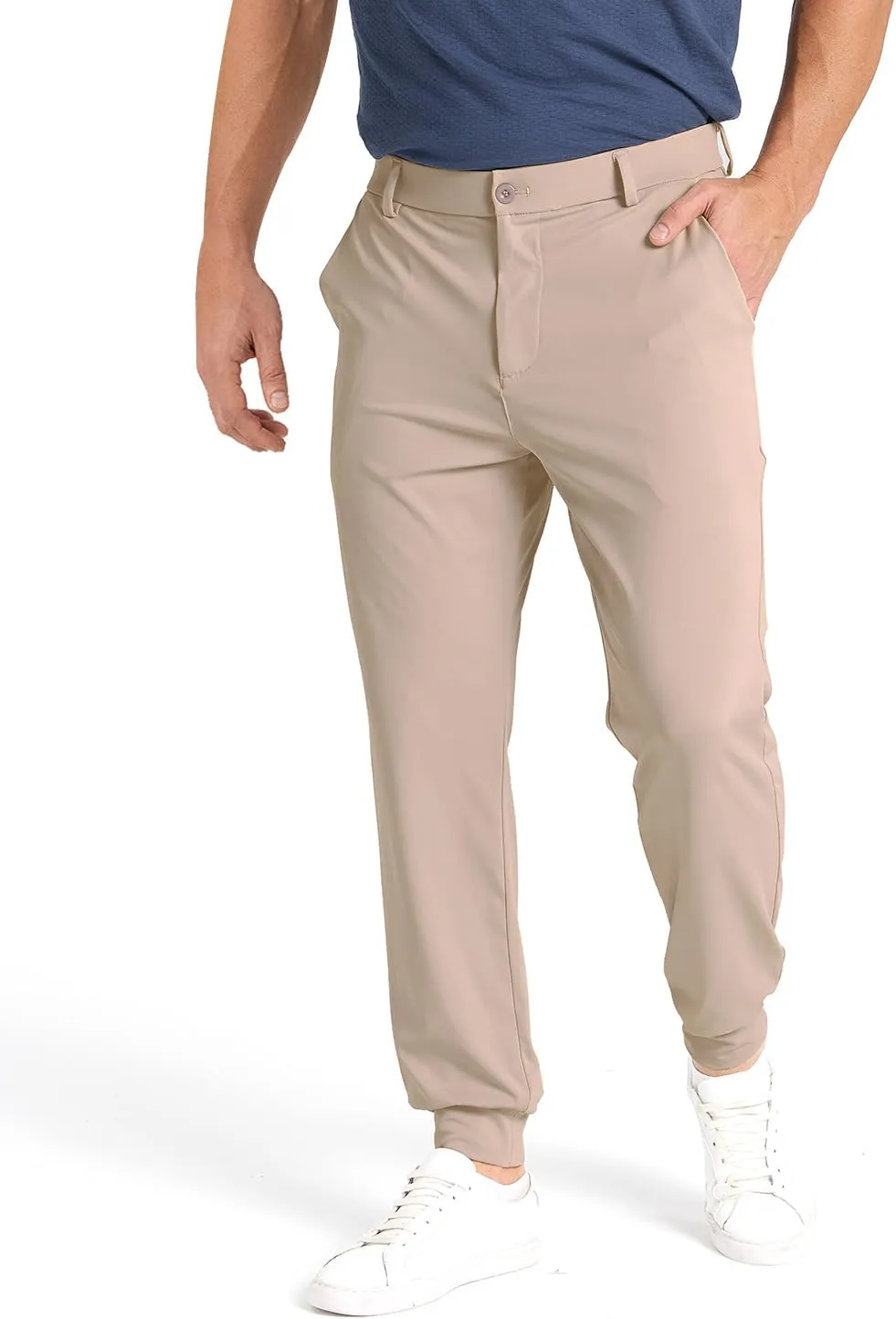 Men's Golf Joggers Pants with 5 Pockets Stretch Fit Work Dress Athletic Jogger Sweatpants for Running Gym