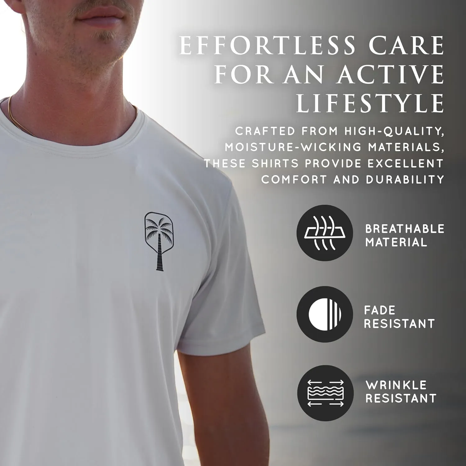 Mens Performance Short Sleeve Pickleball Shirt – Premium UV Protection, Moisture-Wicking, and Odor-Fighting Design