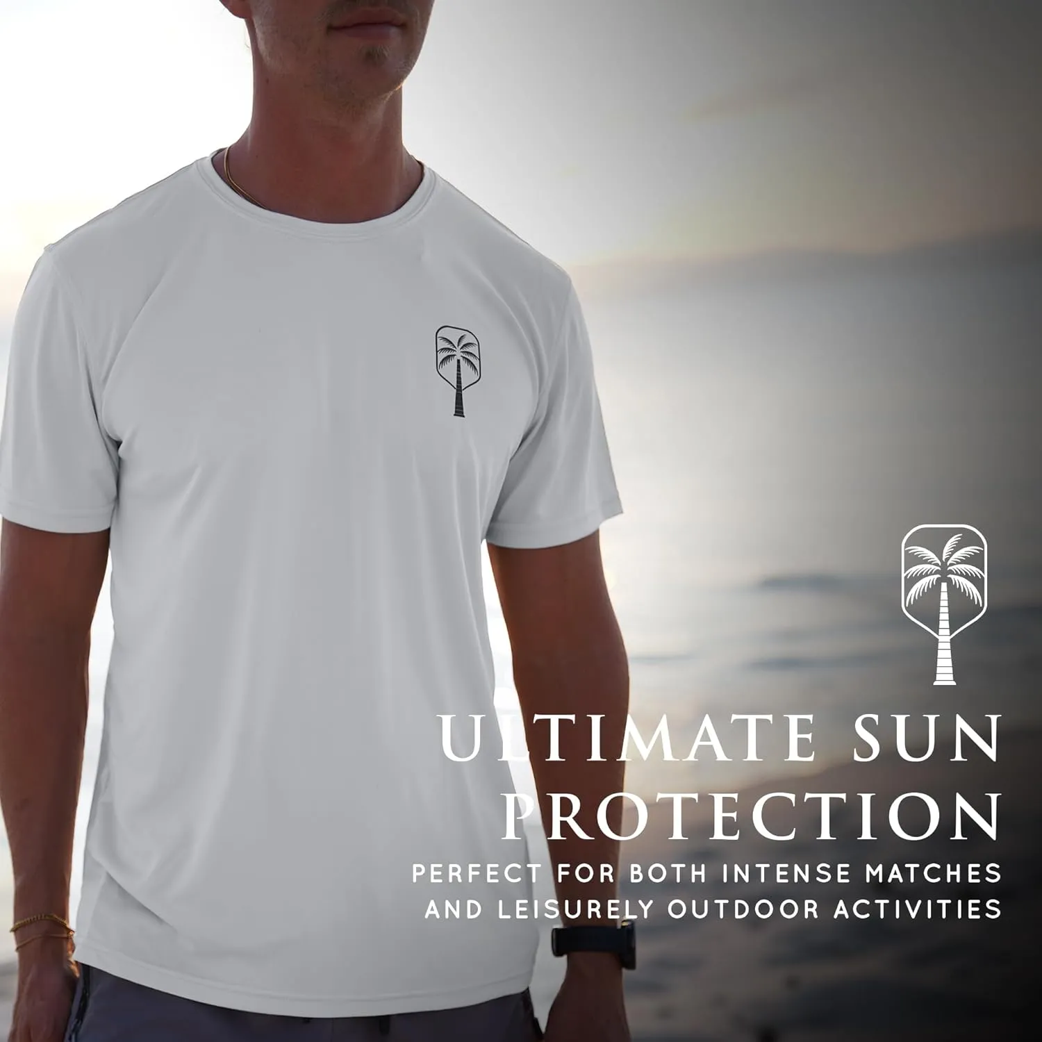 Mens Performance Short Sleeve Pickleball Shirt – Premium UV Protection, Moisture-Wicking, and Odor-Fighting Design