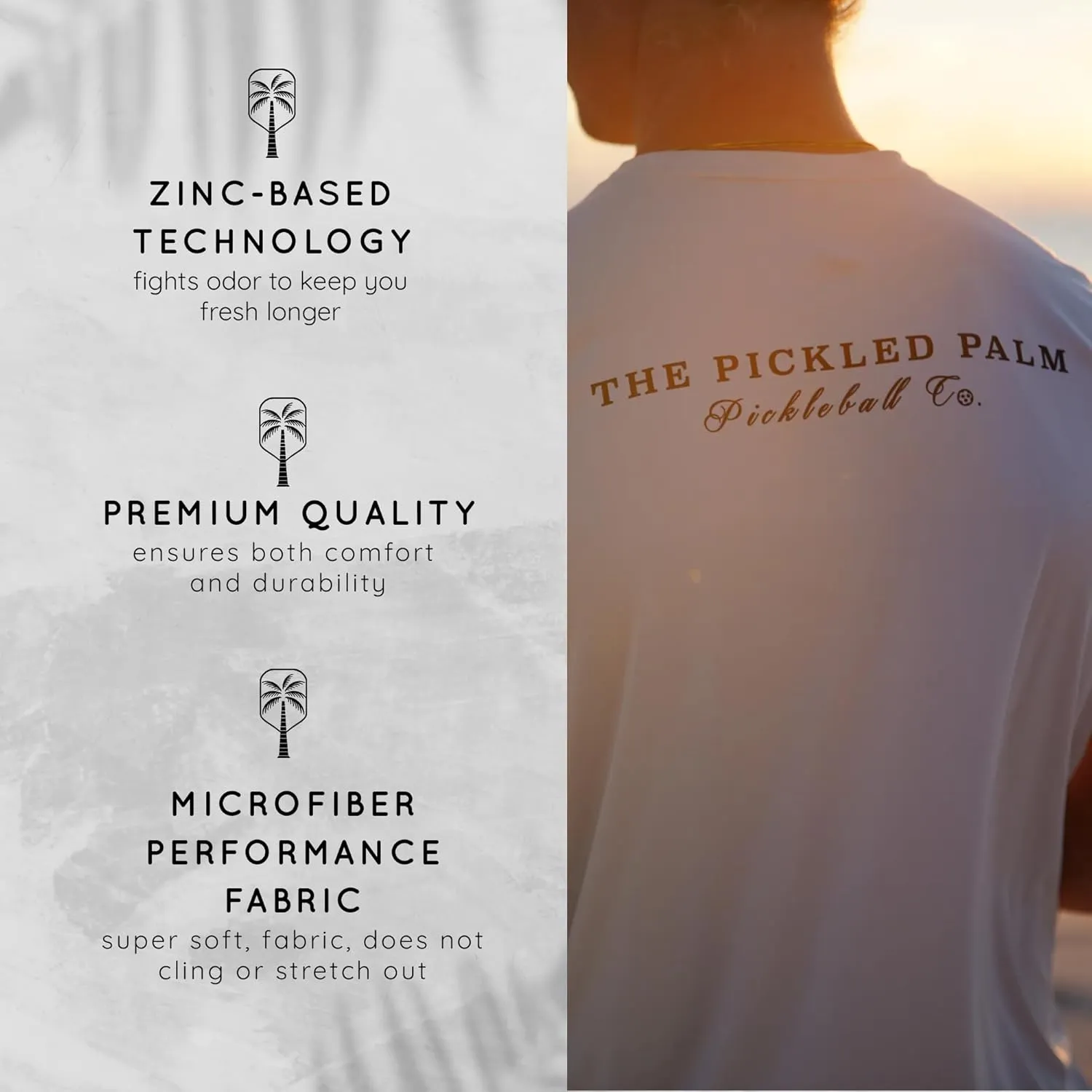 Mens Performance Short Sleeve Pickleball Shirt – Premium UV Protection, Moisture-Wicking, and Odor-Fighting Design