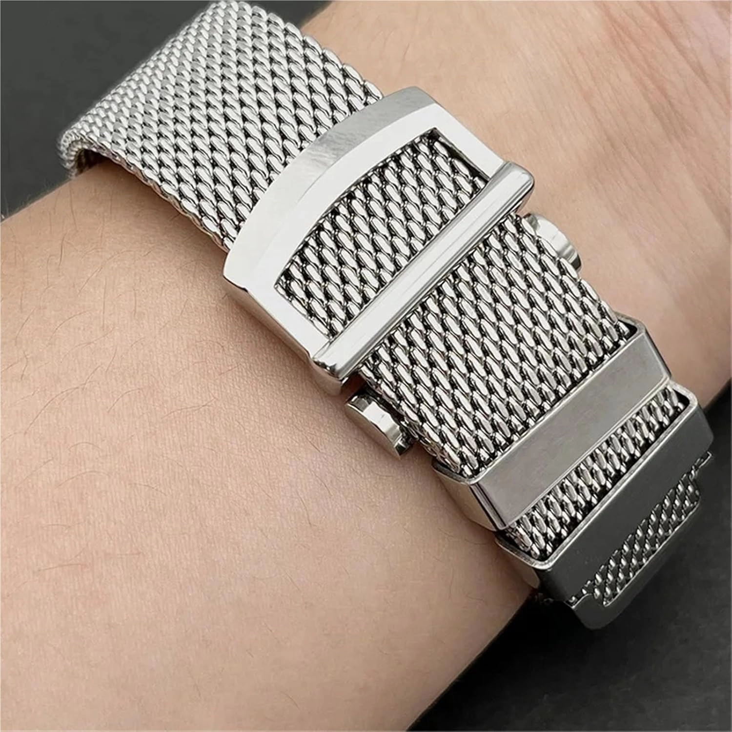 Mesh Stainless Steel Watchband 20 22mm Replacement Straps Men Miss Universal Band