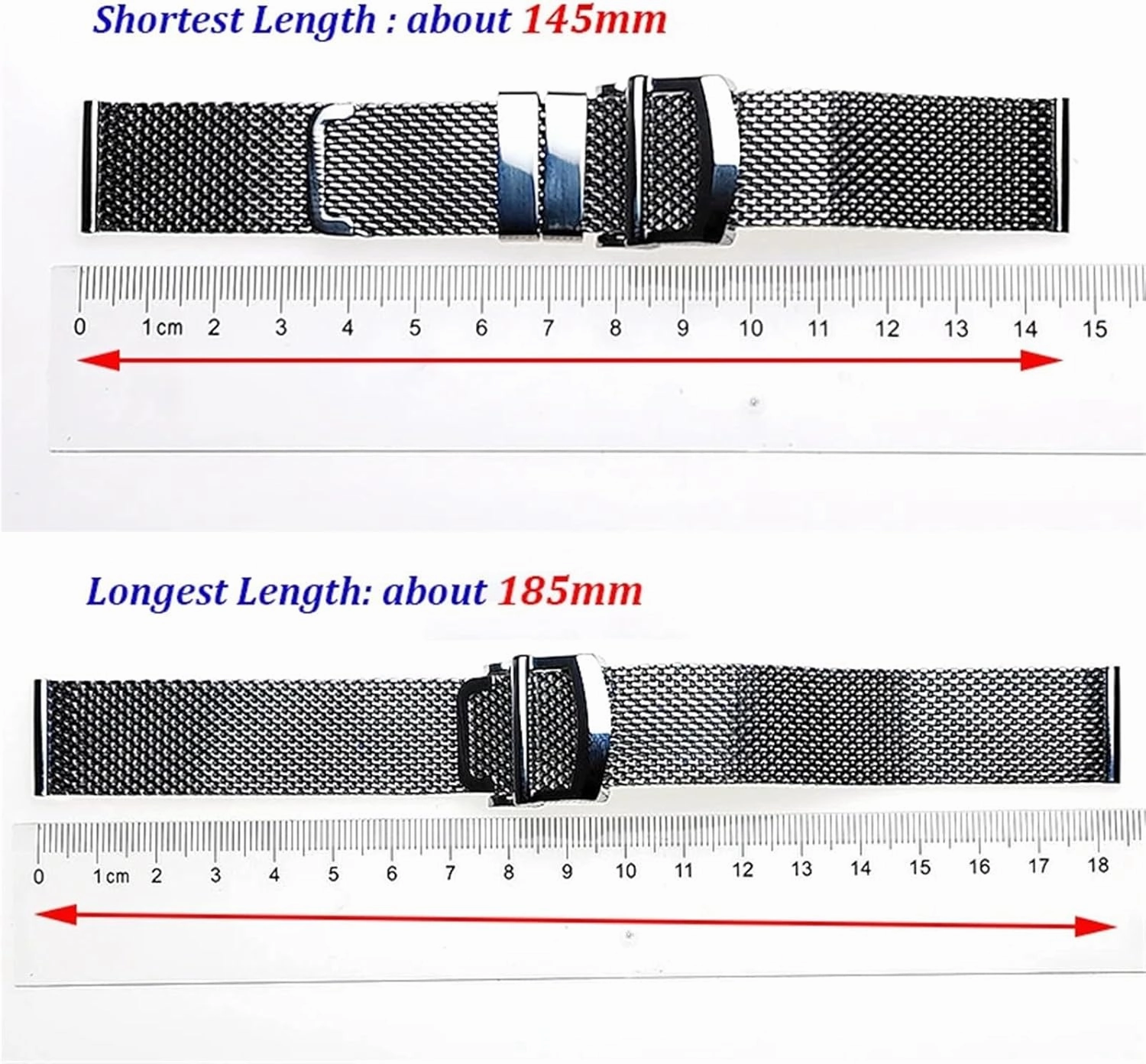 Mesh Stainless Steel Watchband 20 22mm Replacement Straps Men Miss Universal Band