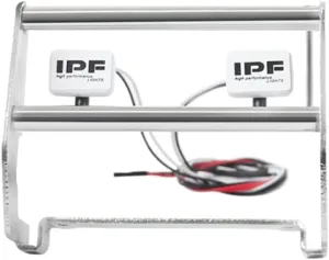 Metal Front Bumper with LED Lights for TRX4 Blazer Bronco 1/10th RC Crawler Car Accessories (Silver for Bronco)