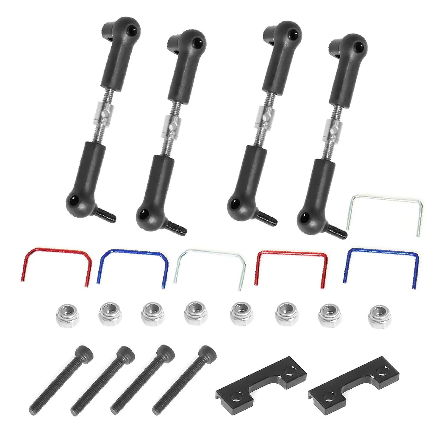 Metal Front  Rear Wide Sway Bar Kit for 1/16 E-Revo/Mini Slash RC Car Upgrade Parts