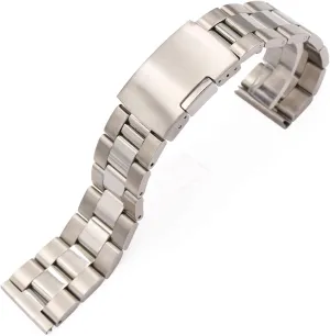 Metal Replacement Band,Watch Straps, Stainless Steel Watch Band Bracelet Straight End Strap 18mm 20mm 22mm 24mm Watchband Accessories Bracelet (Band Color : Silve, Band Width : 18mm) ( Color : 24mm-si