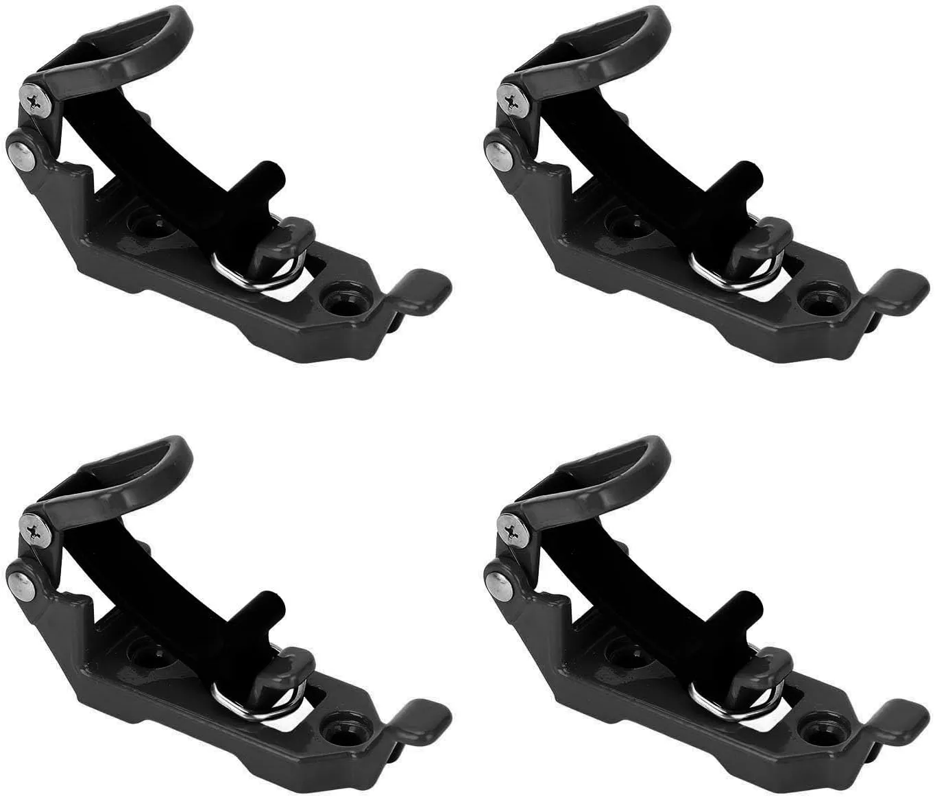 Metal Rubber Clamp Mount, Heavy Duty Roof Rack Shovel Mount High Weight Bearing Firmly Fixed for Roof Rack Boats Tool (Black)