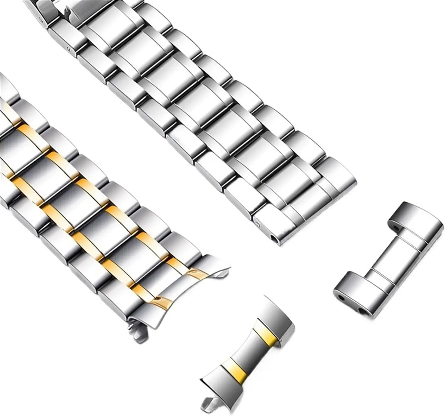 Metal Stainless Steel Strap 18mm 20mm Replacement Wristband Suitable for Smart Watch Quartz Watch Men's Women's Watch Accessories