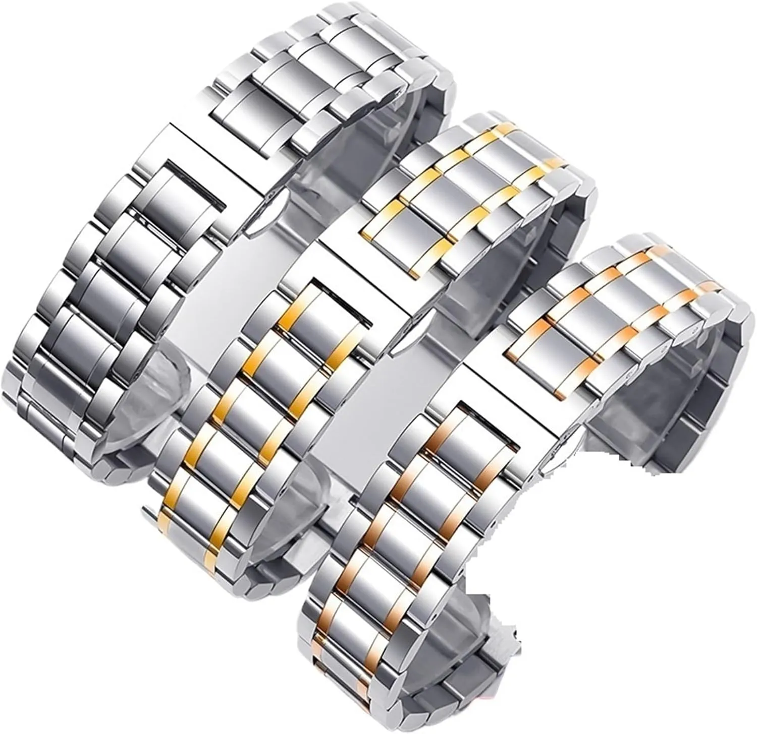 Metal Stainless Steel Strap 18mm 20mm Replacement Wristband Suitable for Smart Watch Quartz Watch Men's Women's Watch Accessories