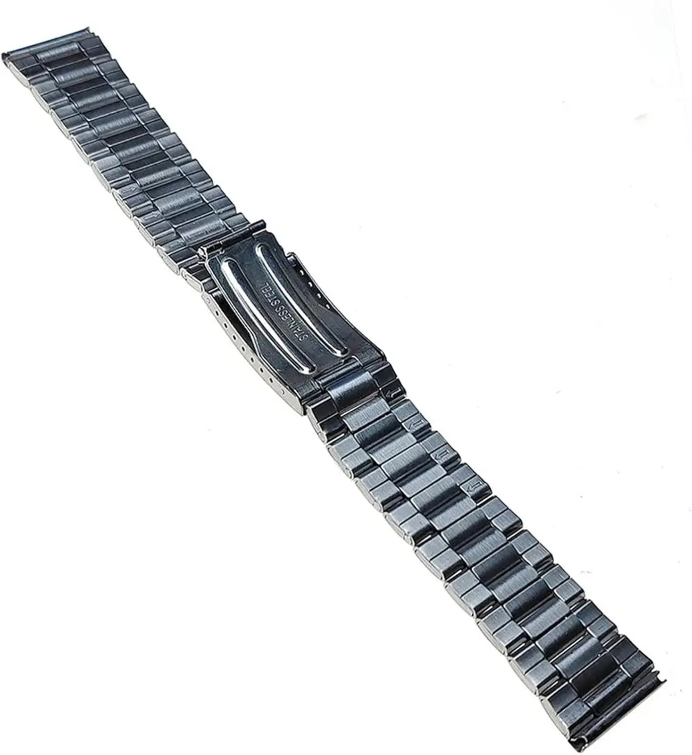 Metal Strap Stainless Steel Strap 12mm 14mm 16mm 18mm 20mm 22mm 24mm Universal Wristband Women Men Replacement Bracelet Folding Clasp