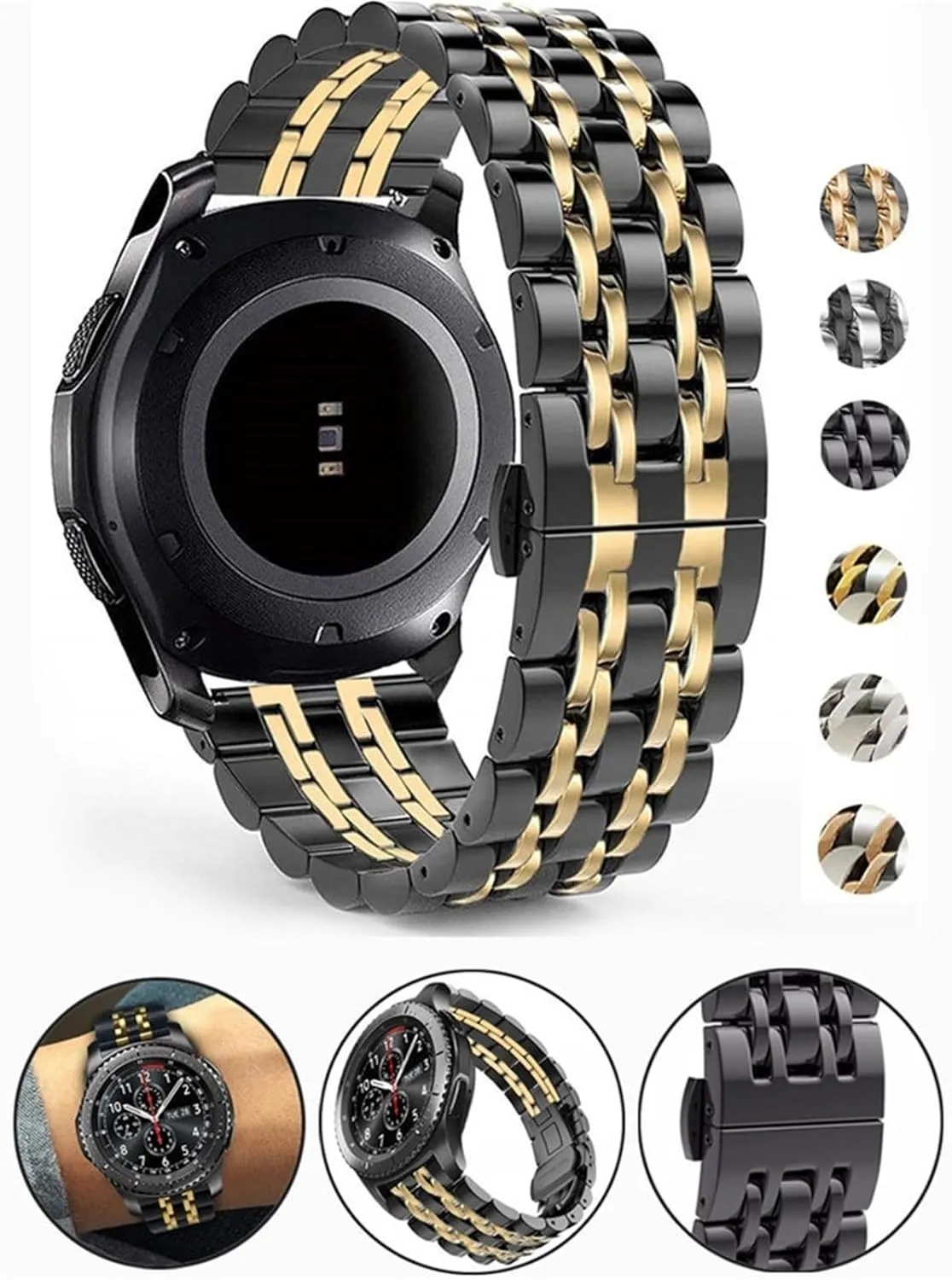 Metal Watch Band Quick Release Wristband Stainless Steel 22mm 20mm Universal Wristband Men Women Smart Watch Quartz Watch Accessories
