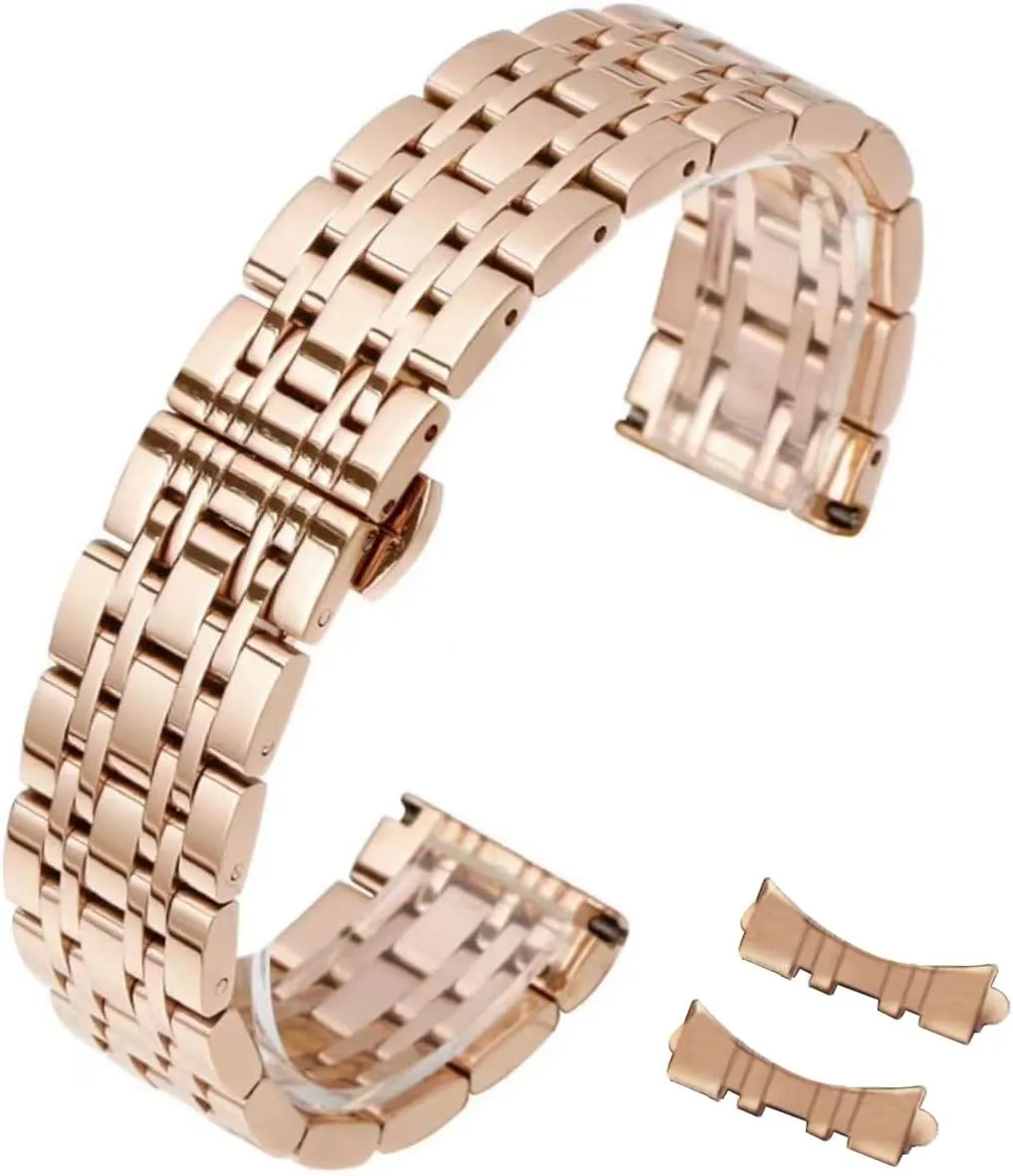 Metal Watch Band Stainless Steel Watch Strap With Weight 12mm 14mm 16mm 18mm 19mm 20mm 21mm 22mm 24mm Bracelet band Replacement Band for Men and Women