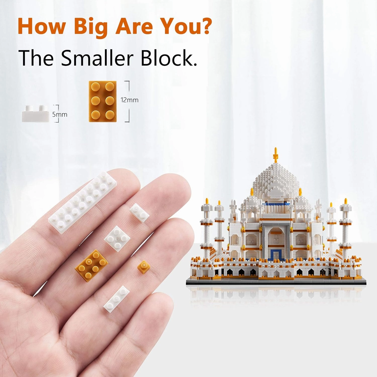 Micro Mini Blocks Architecture Taj Mahal Building Set Landmarks Collection Model Kits Idea Toys Presents for Adults and Kids Age of 14  3950 Pieces