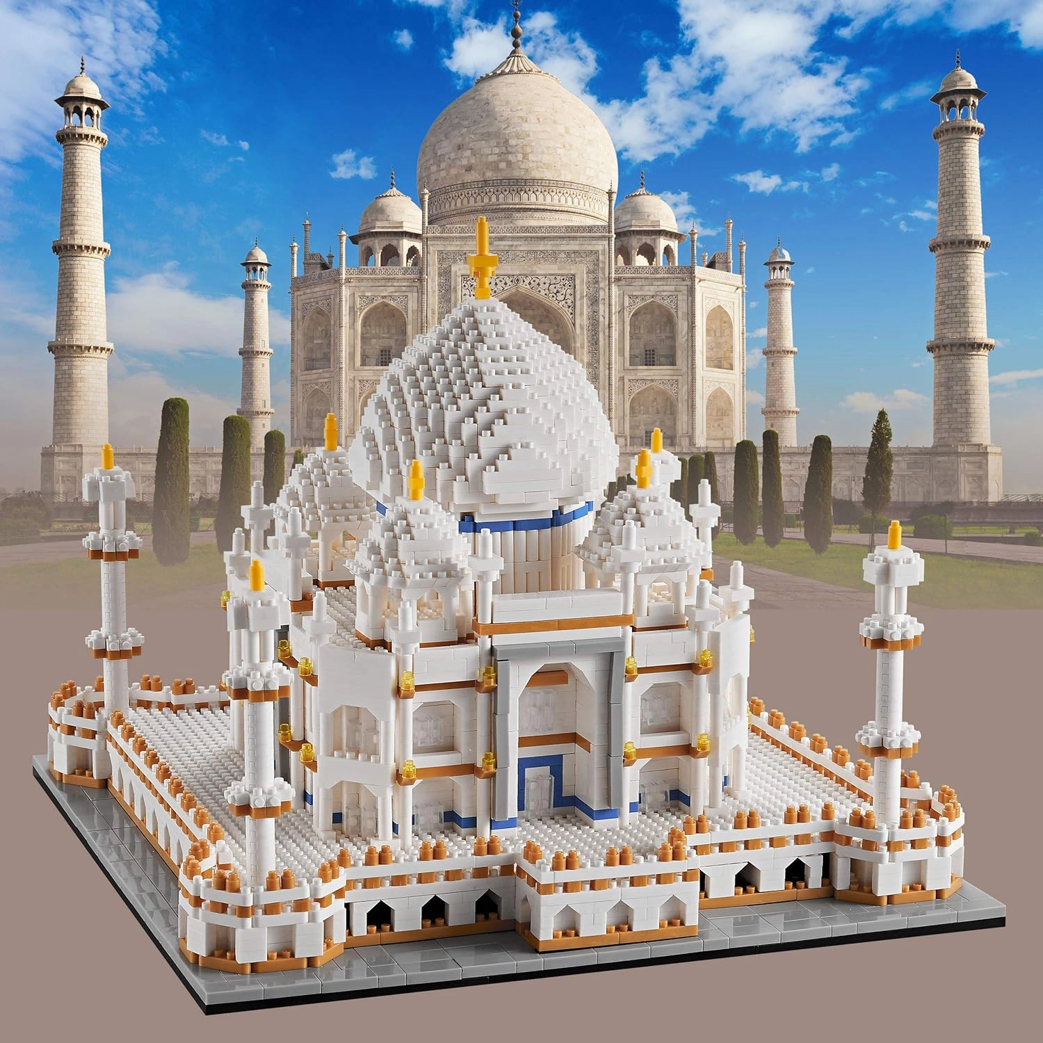 Micro Mini Blocks Architecture Taj Mahal Building Set Landmarks Collection Model Kits Idea Toys Presents for Adults and Kids Age of 14  3950 Pieces