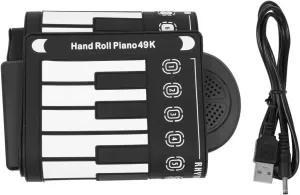 Mikinona Foldable Keyboard Piano 49 Keys Rollable Piano Compact Digital Music Instrument