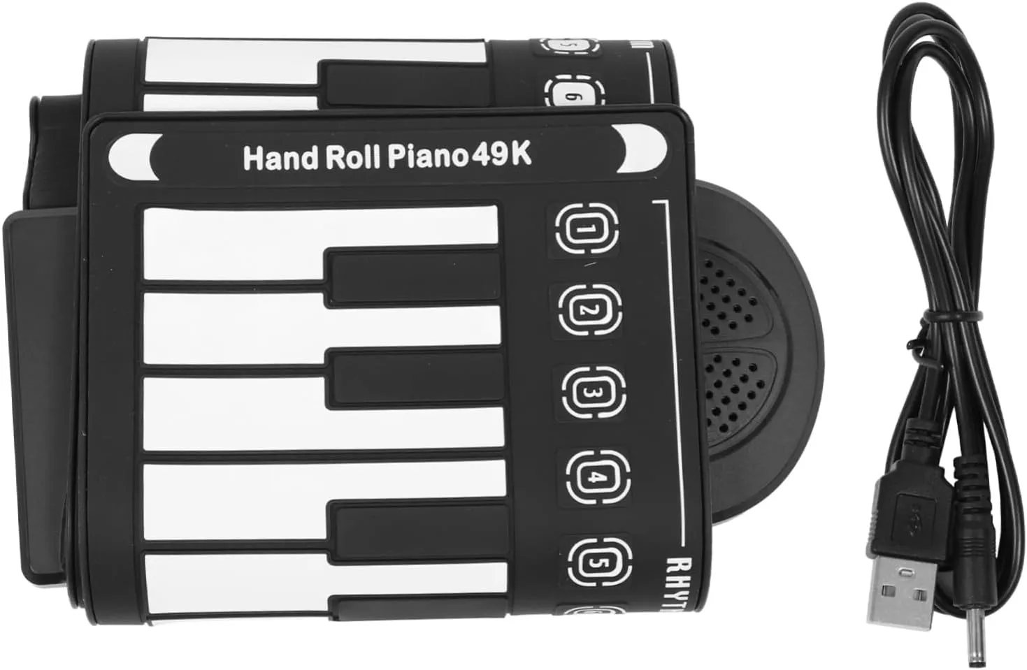 Mikinona Foldable Keyboard Piano 49 Keys Rollable Piano Compact Digital Music Instrument