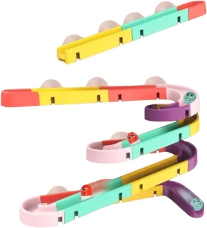Milisten 1 Set Rolling Ball Track for DIY Educational Bath for Develop Eye Hand Coordination Fine Motor Skills Fun Parent Activity
