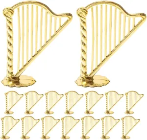 Milisten 20pcs Harp Charms for Jewelry Making Harp Pendant Decor for Earrings Necklaces and Bracelets DIY Craft Accessories Reliable and Material
