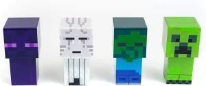 Minecraft Mini Mob 4-Piece Figure Mood Light Set | Battery Operated LED Lights