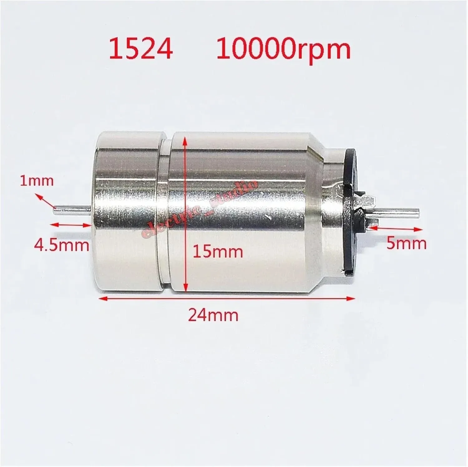Mini 8mm/10mm/12mm/15mm/17mm Coreless Motor DC6V~12V High Speed Electric Engine Dual 1mm/1.5mm Shaft for Car Railway Train Model(1020 13000rpm)
