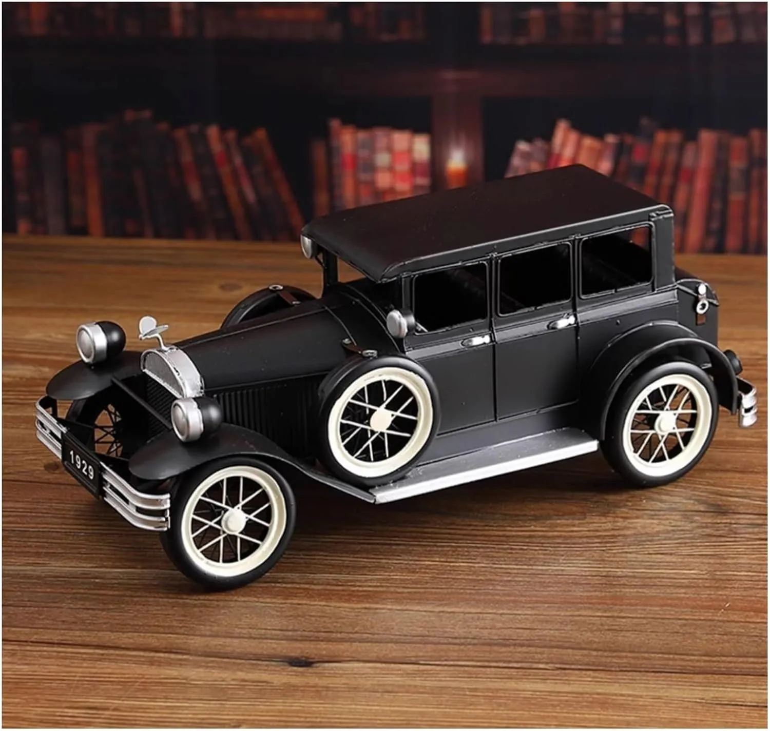 Mini Cars Replica Retro Nostalgic Iron Classic Car Ornaments Home Living Room TV Cabinet Car Model Desktop Decorations Race Car Birthday Party Decorations(Silver)