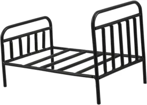 Mini Metal Potted Plant Stand Decorative Iron Bed Shaped Flower Pot Holder for Dollhouse Vintage Miniature Furniture Elegant Bedroom Accessories
