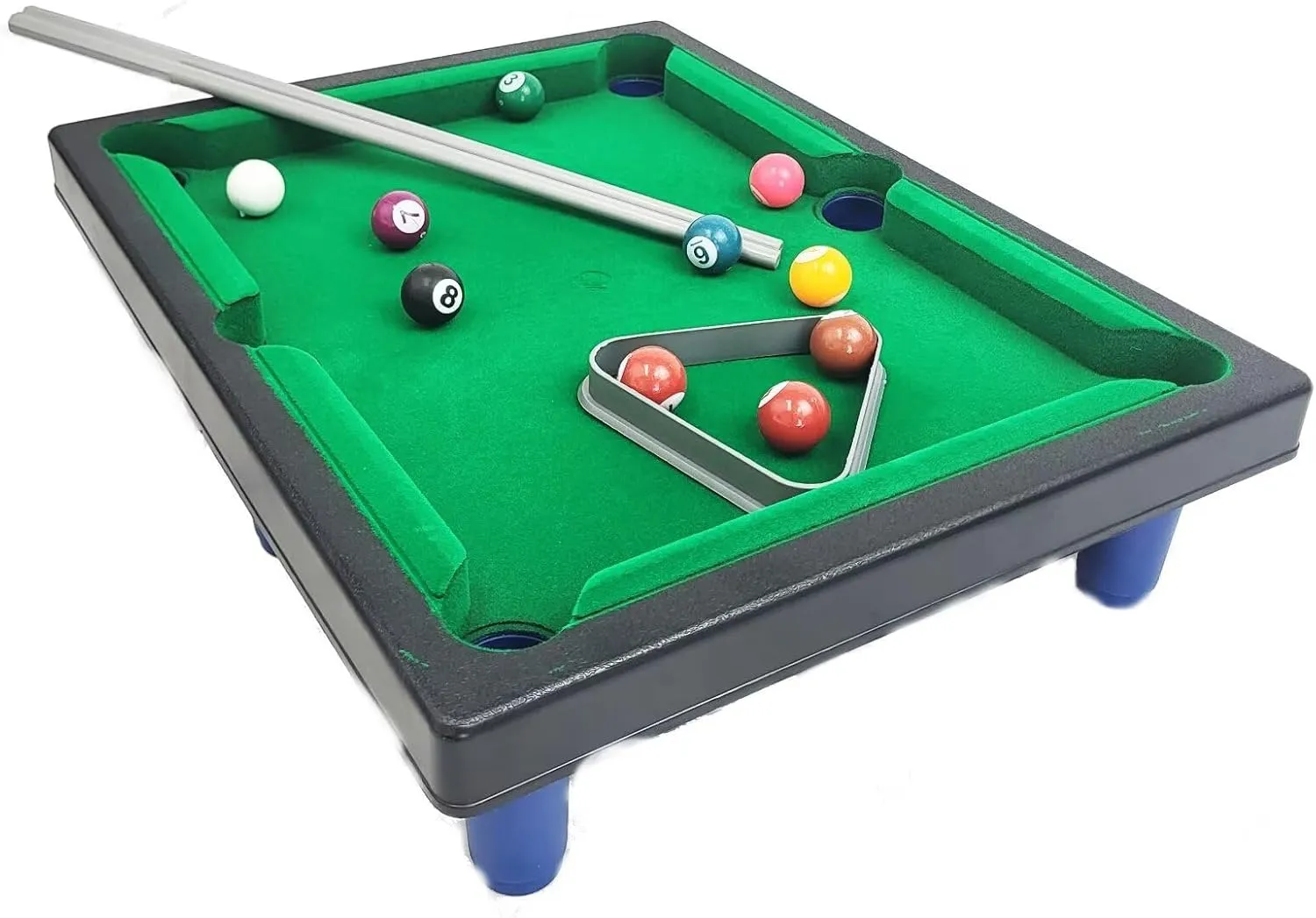 Mini Pool Table Game, Cat Billiard Table, Including Game Ball, Mother Ball, Tripod, etc., Portable Pool Set, Suitable for Family Parent Child Games, The Best Gift for Pet Cats, Medium, Green