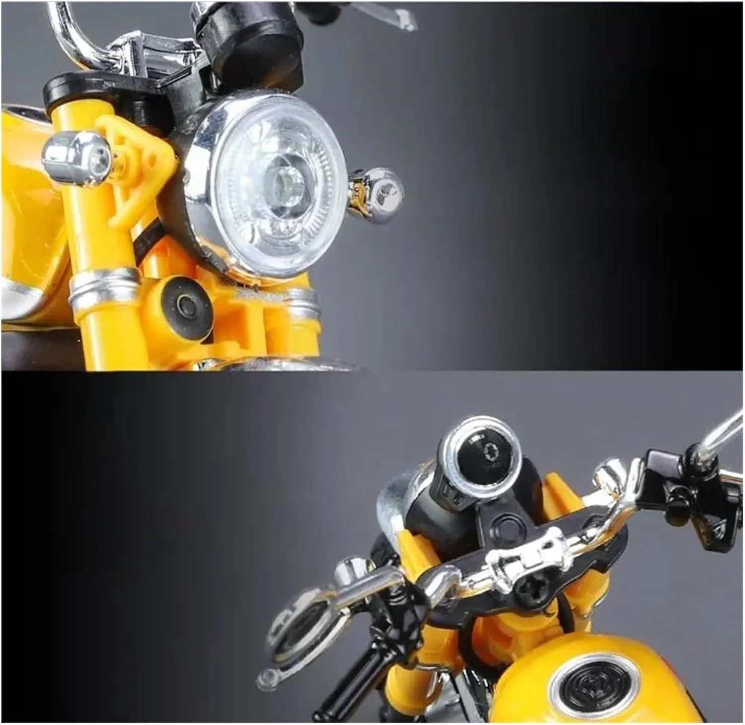 Mini Simulation Motorcycle Toys 1:12 for Honda CBR 1000RR-R Fireblade Replica Motorcycle Model Souvenir Collection Gift Toys Adult for Boys(Yellow)