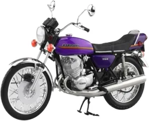 Mini Simulation Motorcycle Toys 1/12 for Size Kawasaki 750SS Alloy Motorcycle Model 750SS MACH IV Model Car Toys for Boys Collectible Ornament Adult for Boys(Purple)