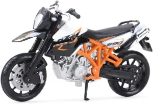 Mini Simulation Motorcycle Toys 1:18 for KTM 990 Supermoto R Static Die Cast Vehicles Collectible Motorcycle Model Toys Adult for Boys