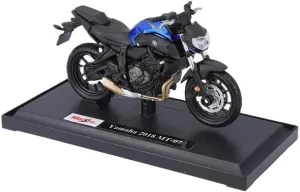Mini Simulation Motorcycle Toys 1:18 for Yamaha Highway MT-07 YZF-R1 2021 Simulation Alloy Motorcycle Model Toy car Adult for Boys(Blue)