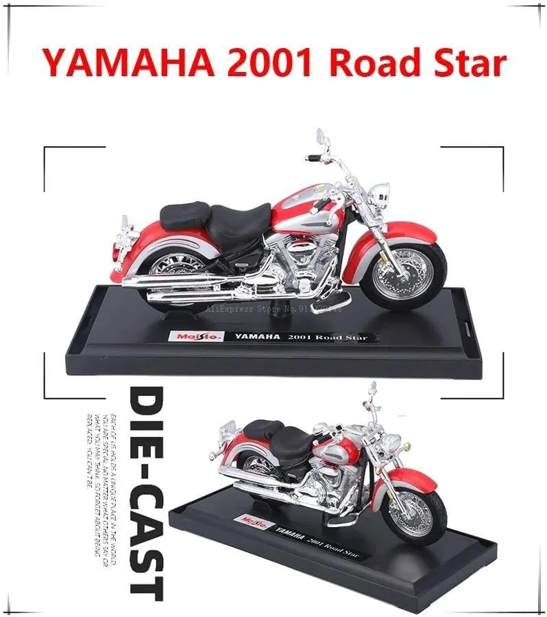 Mini Simulation Motorcycle Toys 1:18 for Yamaha Highway MT-07 YZF-R1 2021 Simulation Alloy Motorcycle Model Toy car Adult for Boys(Blue)