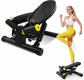 Mini Twist Stepper, Stepper Machine with 330LBS Weight Capacity, Mini Stepper for Full Body Workout, Adjustable Step Height, Smooth and Quiet, Step Machine for Men Women