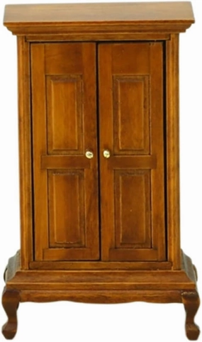 Mini Wooden Dollhouse Wardrobe Realistic Details European Minimalist Design Storage Space for Home Decoration and Collectibles for Dollhouse Furniture and Model Collections