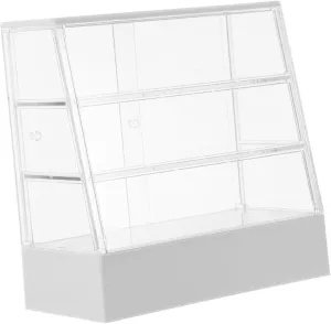 Miniature Bakery Cabinet for Dollhouse Cake Display Model with Sliding Doors Safe Material Detailed Design Dollhouse Accessory for Creative Play