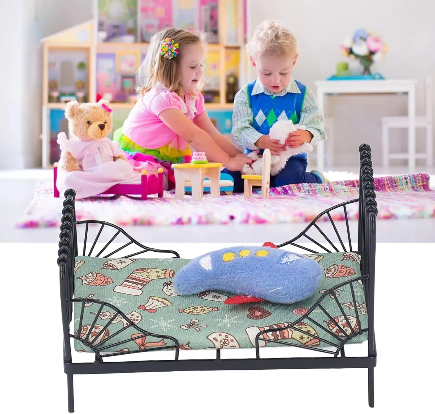 Miniature Bedroom Furniture Miniature Bed 1:12 Pillow for Doll House (Type B)