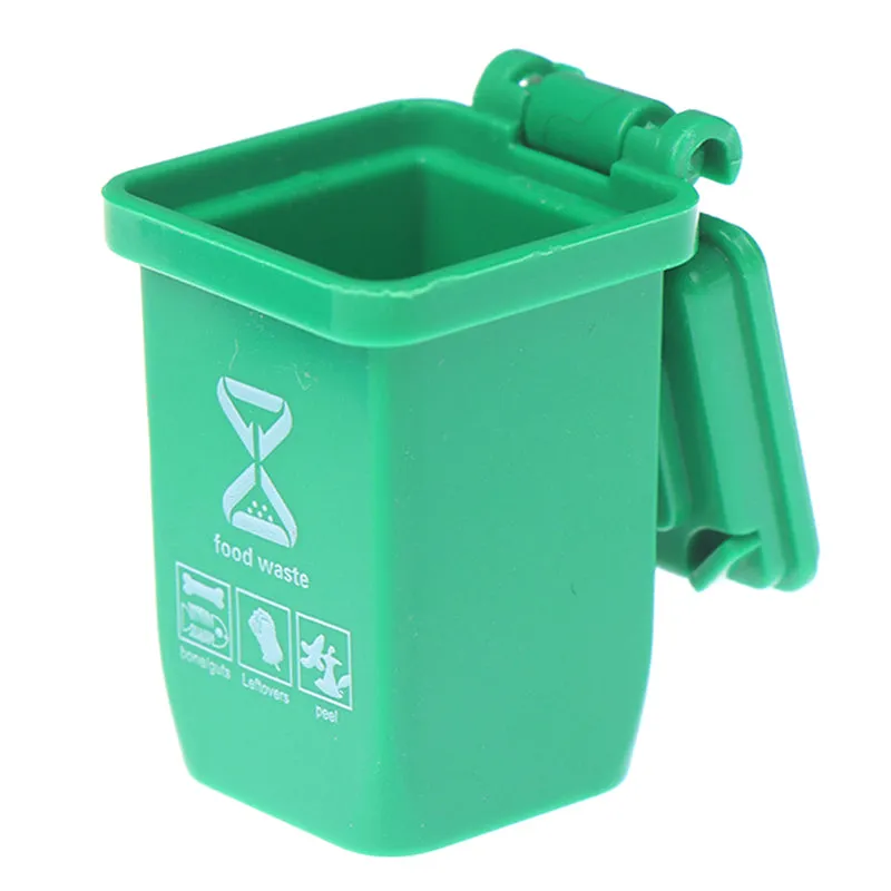 Miniature Trash Can Set for Dollhouse Decor