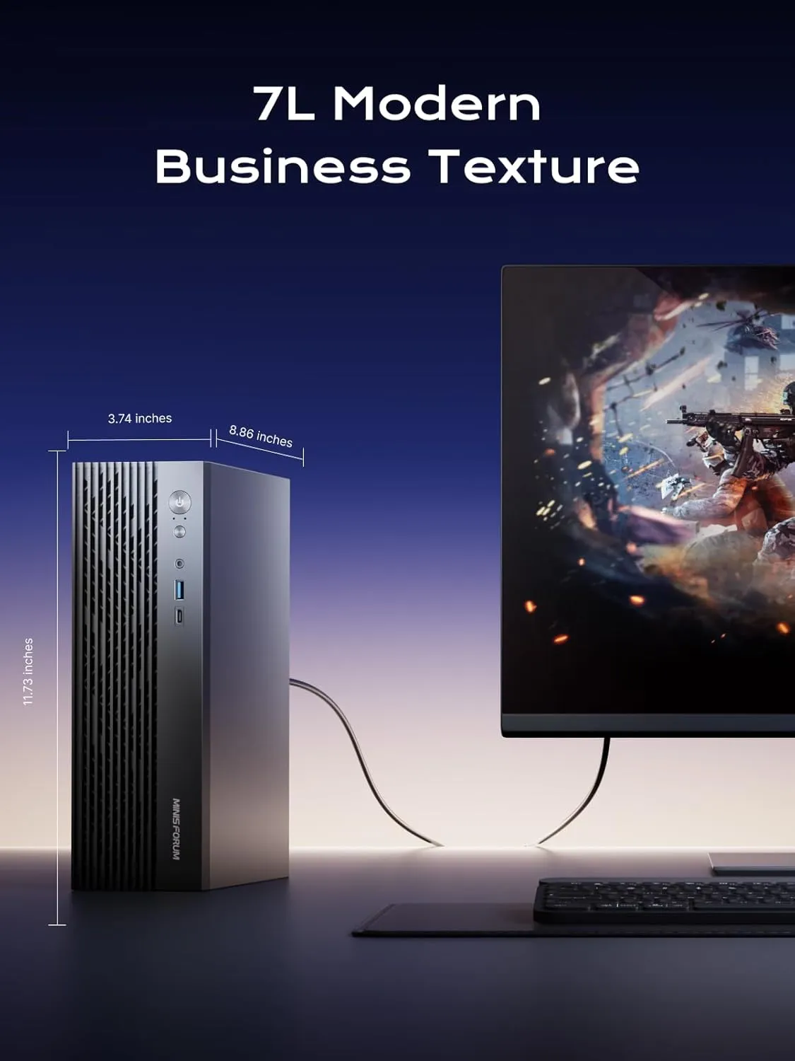 MINISFORUM 790S7 Mini ITX PC AMD Ryzen 9 7940HX (16C/32T, up to 5.2GHz), 32GB DDR5 1TB PCIe 4.0 SSD,HDMI2.1/DP1.4/USB C, USB A x 5, USB C x 2, PCIe 5.0 x 16,400W Power Supply