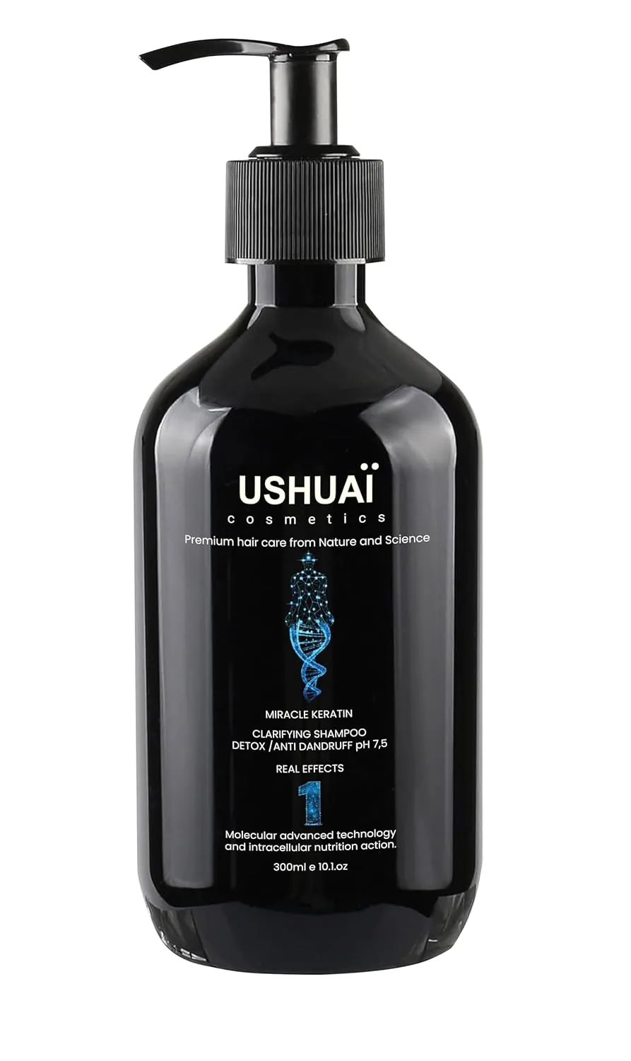 MIRACLE KERATIN CLARIFYING SHAMPOO DETOX/ANTI DANDRUFF pH 7,5 (300ml), 10.1 Fl Oz (Pack of 1)