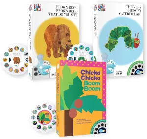 Moonlite Storytime 3 Storybook Reels Set, Eric Carle The Very Hungry Caterpillar, Brown Bear, Chicka Chicka Boom Boom, Digital Stories Early Learning Gifts for Kids Projector Sold Separately