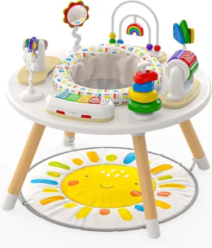 Move2Play 4-in-1 Baby Activity Center | Montessori-Inspired Design | 8 Interactive Toys | Tummy Time, Exersaucer, Jumper & Toddler Table | Baby Essential