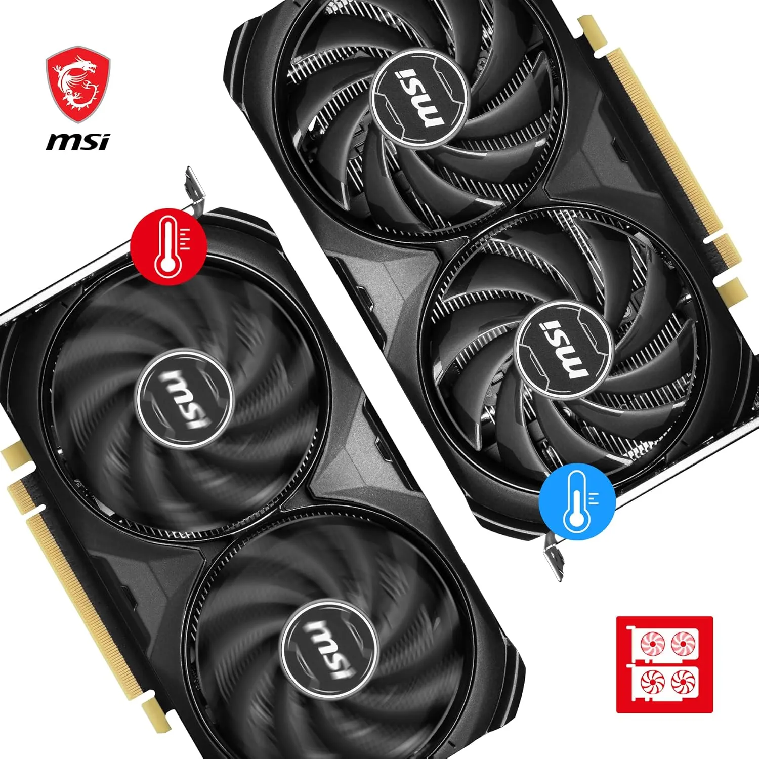 MSI GeForce RTX 4060 Ti Ventus 2X Black 8G OC Graphics Card -NVIDIA RTX 4060 Ti, 8GB GDDR6 Memory, 18Gbps, PCIe 4.0, DLSS3