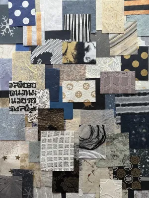 Mulberry Paper Scrap Pack Winter Solace (100 Unique Pieces) | Premium Decorative Paper for Scrapbooking, Card Making, Collage, Mixed Media Crafts, and DIY Projects