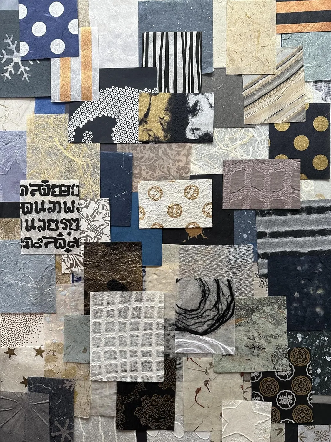 Mulberry Paper Scrap Pack Winter Solace (100 Unique Pieces) | Premium Decorative Paper for Scrapbooking, Card Making, Collage, Mixed Media Crafts, and DIY Projects