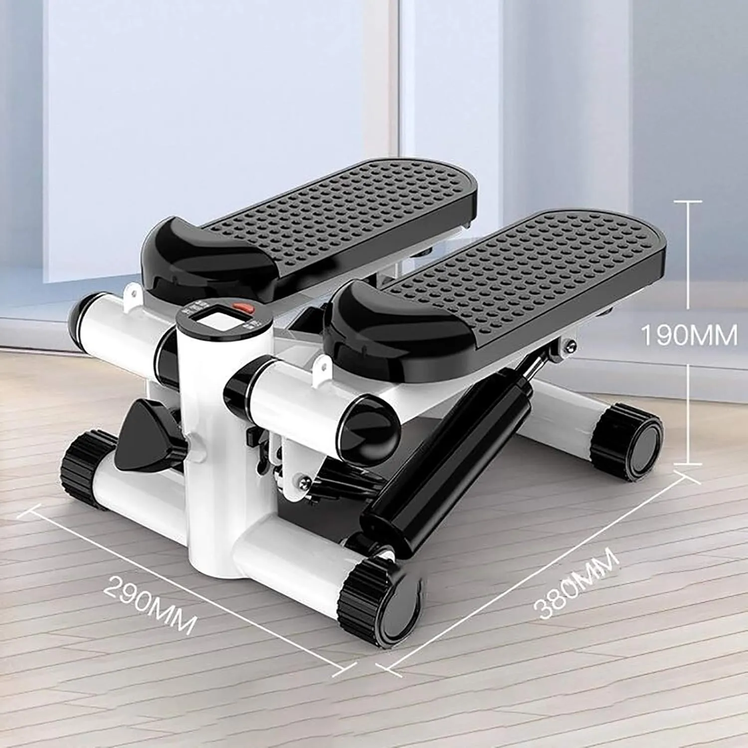 Multifunction Stepper Fitness Exercise Machine Mini Hydraulic Stepper with Drawstring Cardio Exercise Steppers Home Fitness Equipment with LCD Display 150kg Load Pedal Machine (Color A)