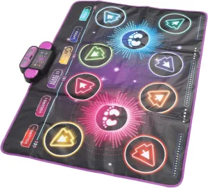 Music Dance Mat 2 Players, Educational Dance Game Pad, Safe & Fun Kids Interactive Dance Mat with Music for Home Use, for Siblings and Friends